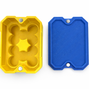 Blue & Gold 10 Vial Storage Case – Magnetic Lid Secure Organizer